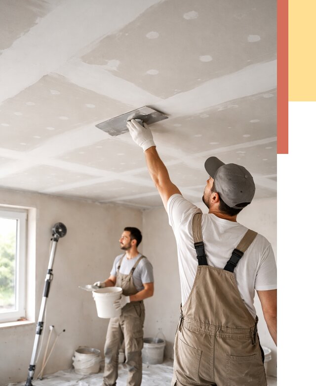 Шпаклевка потолка из гипсокартона в Кирове от 3253 руб./м2 — услуги под ключ | ОТДЕЛОЧНИК-Кро