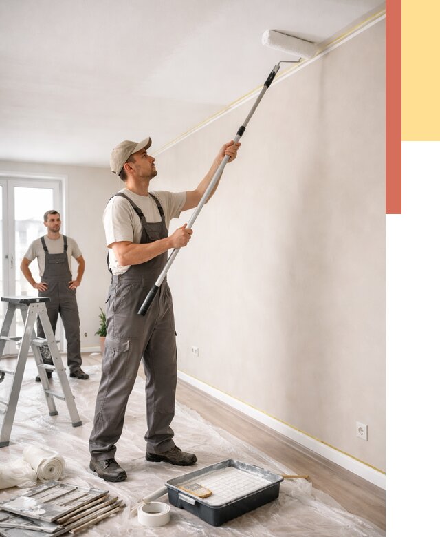 Покраска потолка из гипсокартона в Кирове от 4574 руб./м2 — услуги под ключ | ОТДЕЛОЧНИК-Кро