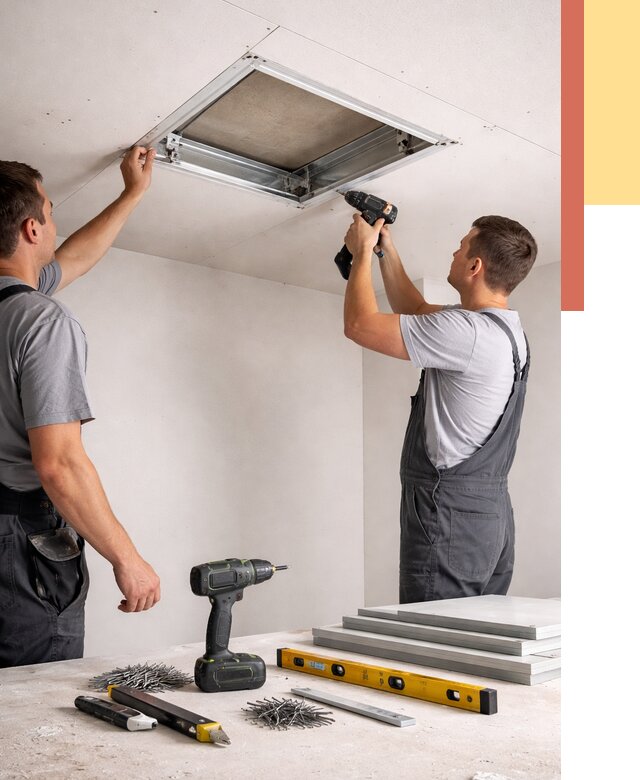 Установка люка в потолок ГКЛ в Кирове от 2541 руб. под ключ | ОТДЕЛОЧНИК-Кро