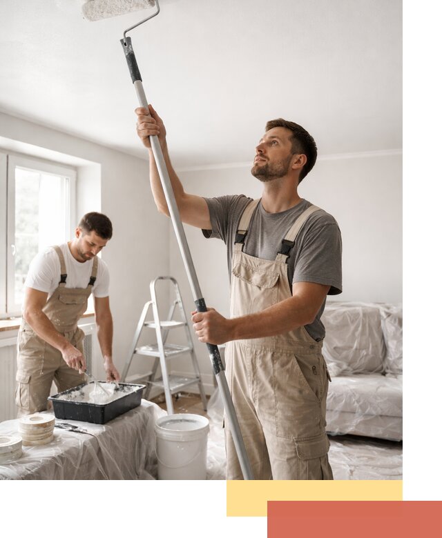 Покраска потолка водоэмульсионной краской в Кирове