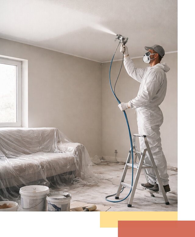 Покраска потолка краскопультом в Кирове быстро и качественно