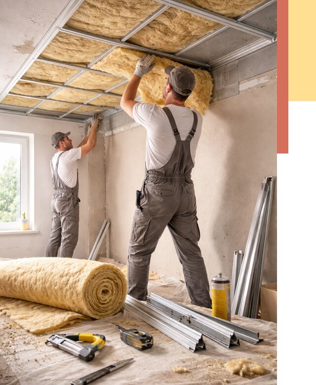 Утепление потолка в Кирове от 7319 руб/м2 — недорого, быстро, под ключ | ОТДЕЛОЧНИК-Кро