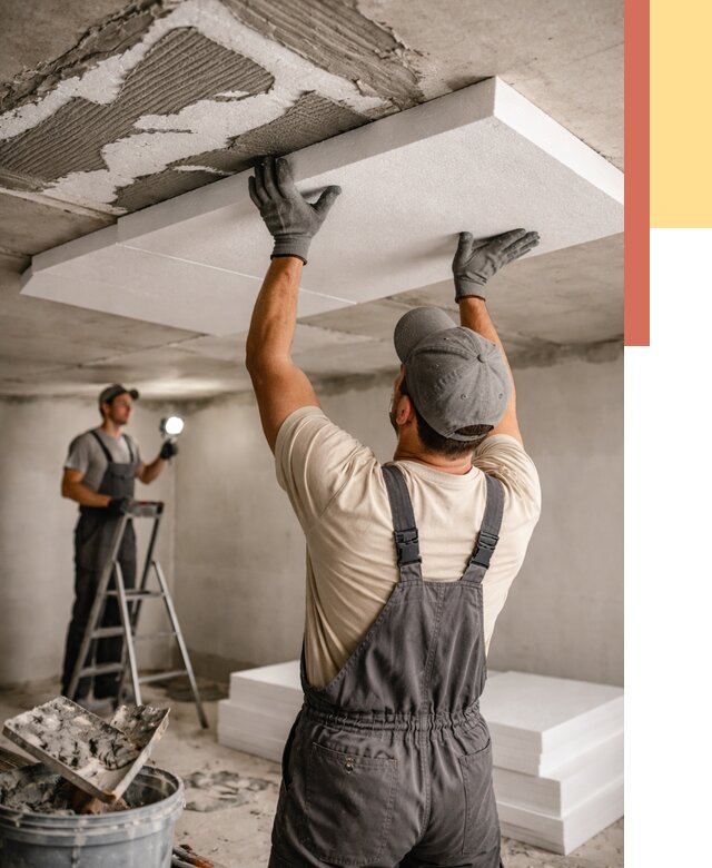 Утепление потолка пенопластом в Кирове от 4574 руб/м2 — недорого и быстро | ОТДЕЛОЧНИК-Кро