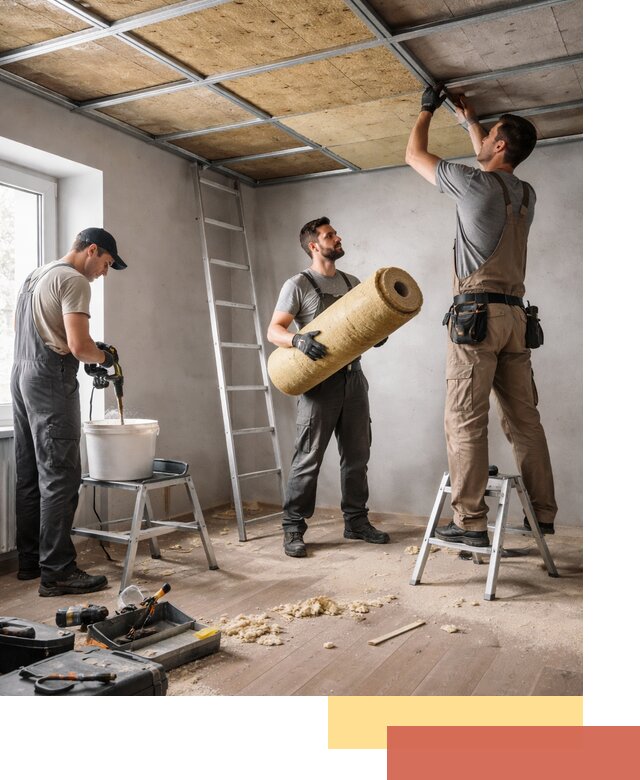 Шумоизоляция потолка в Кирове: профессиональный монтаж и отделка